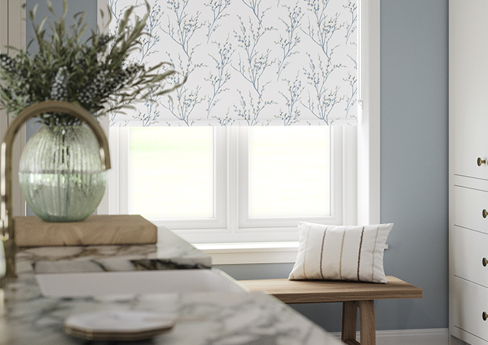 Laura Ashley Pussy Willow, Off White/Seaspray - Roller Blind - Image 5